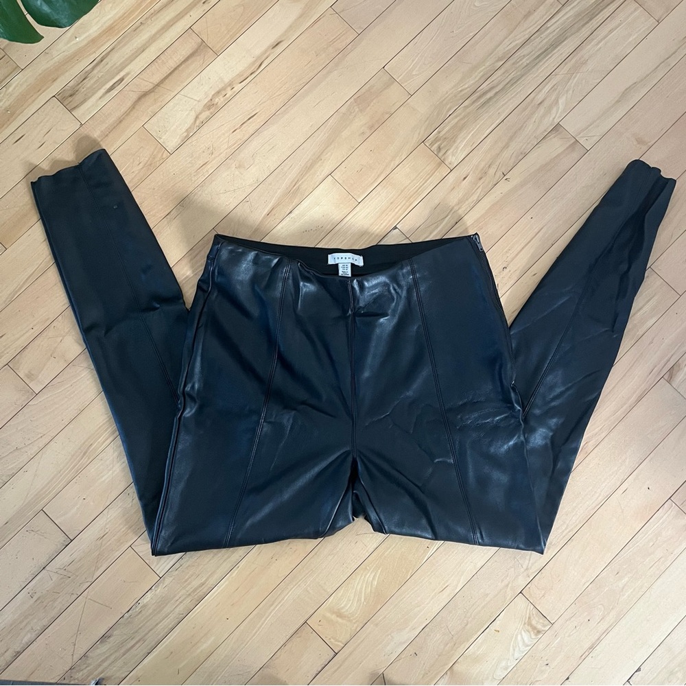 TOPSHOP. Vegan Leather Pants.
